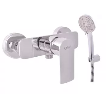 Grifería de ducha CONTIPRO DVT481.5/1 cromada de pared monomando de latón con cartucho cerámico, salida G 1/2 pulgadas, distancia de conexión 150 mm