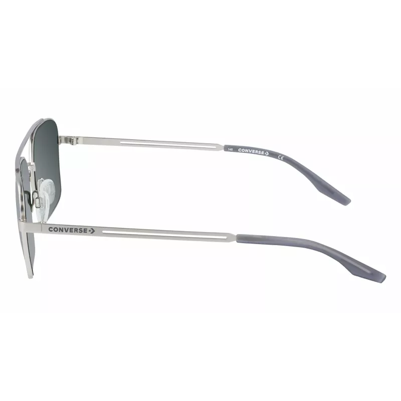 Converse CV101SACTI045 Gafas de sol rectangulares para hombre - Montura negra, lentes grises, 56 mm