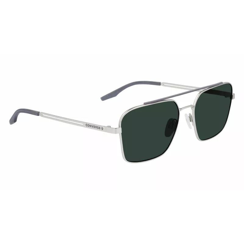 Converse CV101SACTI045 Gafas de sol rectangulares para hombre - Montura negra, lentes grises, 56 mm