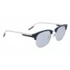 CONVERSE CV301SDSRUPT Gafas de sol cuadradas para hombre, montura de acetato negra, lentes de policarbonato grises, 52 mm