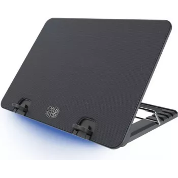 Cooler Master NotePal ErgoStand IV Soporte de refrigeración para portátil, ventilador de 140 mm, 9-17 pulgadas, Negro (R9-NBS-E42K-GP)