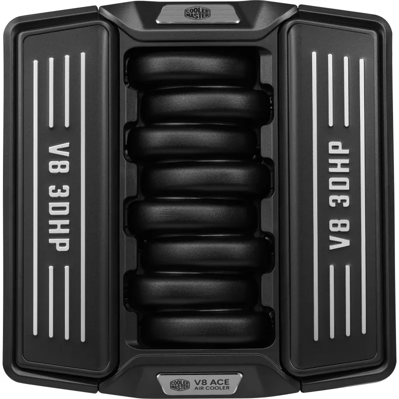 Cooler Master V8 ACE 3DHP Disipador de CPU de aire, negro, AMD, 120mm