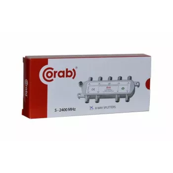 CORAB distribuidor de 8 vías 5-2400 MHz con paso DC