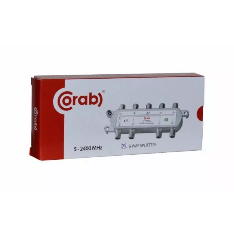 CORAB distribuidor de 8 vías 5-2400 MHz con paso DC