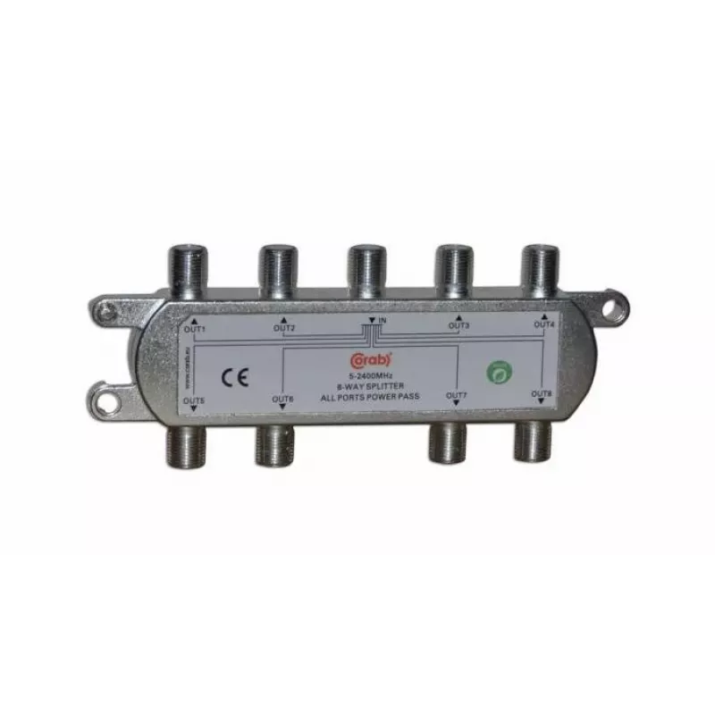 CORAB distribuidor de 8 vías 5-2400 MHz con paso DC