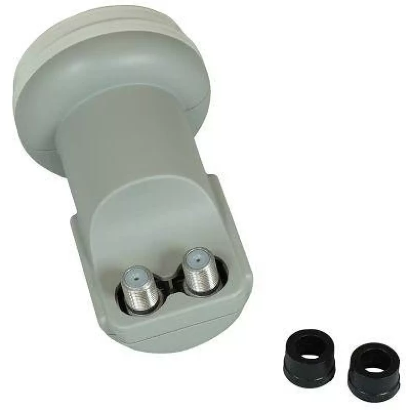 Convertidor LNB Twin CORAB C120TWN – 2 salidas, feedhorn de 40 mm, bajo ruido 0,1 dB, resistente a la intemperie tipo F
