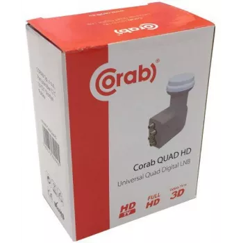 CORAB Universal Quad LNB – 4 salidas, figura de ruido 0,1 dB, alimentador 40 mm