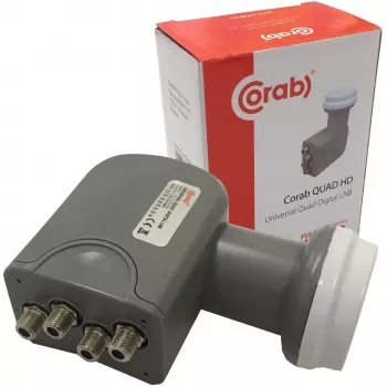 CORAB Universal Quad LNB – 4 salidas, figura de ruido 0,1 dB, alimentador 40 mm