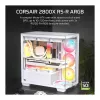 CORSAIR 2800X RS-R ARGB caja cubo Micro-ATX de doble cámara, blanca, con cristal templado panorámico y 2 ventiladores LL120 RGB