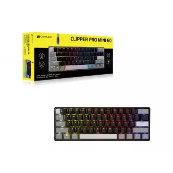 CORSAIR CLIPPER PRO MINI 60 teclado gaming de efecto Hall negro