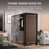 Corsair FRAME 5000D WOOD RS Caja de PC semitorre, negro/nogal, E-ATX, ATX, Micro-ATX, Mini-ITX, acero/cristal templado/plástico/madera de nogal, gaming