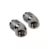 Corsair Hydro X Series Adaptador giratorio 45° G1/4 macho a G1/4 hembra - Pack de 2, Cromado