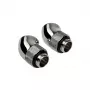 Corsair Hydro X Series Adaptador giratorio 45° G1/4 macho a G1/4 hembra - Pack de 2, Cromado