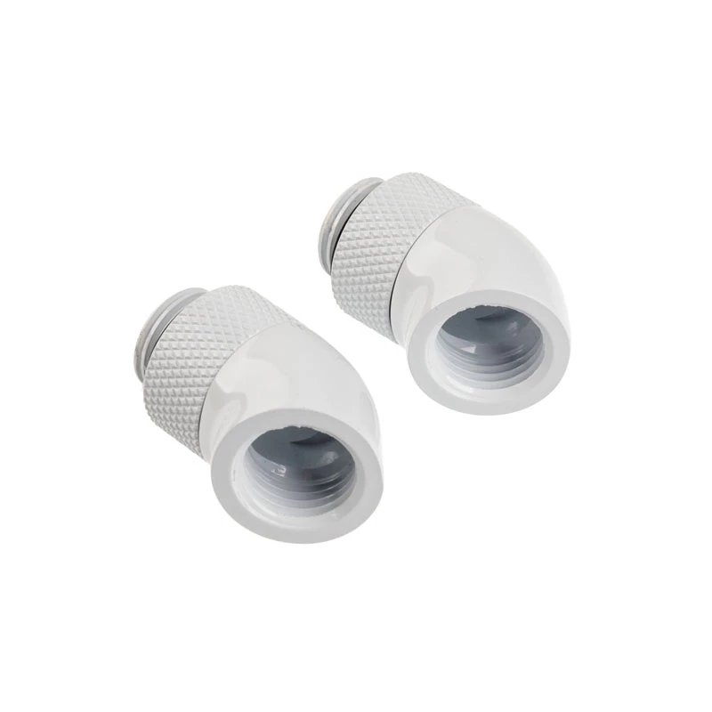 Corsair Hydro X Series adaptador giratorio de 45° - racor para refrigeración líquida - blanco (pack de 2)