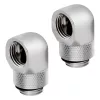 Corsair Hydro X Series Adaptador giratorio de 90° G1/4 Cromo (pack de 2) – CX-9055008-WW
