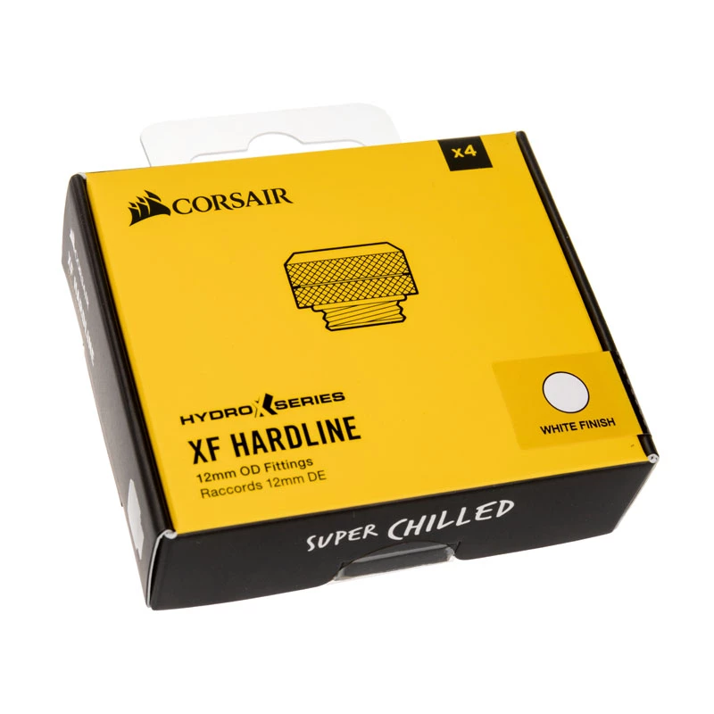 Corsair Hydro X Series XF Hardline Racor 12mm OD - Blanco (Pack de 4)