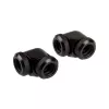 Corsair Hydro X Series XF Adaptador Hardline 90 grados 12mm AD a 12mm AD Hardtube, pack de 2, Negro