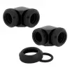Corsair Hydro X Series XF Adaptador Hardline 90 grados 12mm AD a 12mm AD Hardtube, pack de 2, Negro