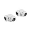 CORSAIR Hydro X Series XF Adaptador Hardline 90 grados 12mm OD a 12mm OD Hardtube - pack de 2, Blanco