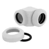CORSAIR Hydro X Series XF Adaptador Hardline 90 grados 12mm OD a 12mm OD Hardtube - pack de 2, Blanco