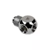 Corsair Hydro X Series XF Divisor en Y giratorio G1/4 macho a 2x G1/4 hembra - Plata cromado
