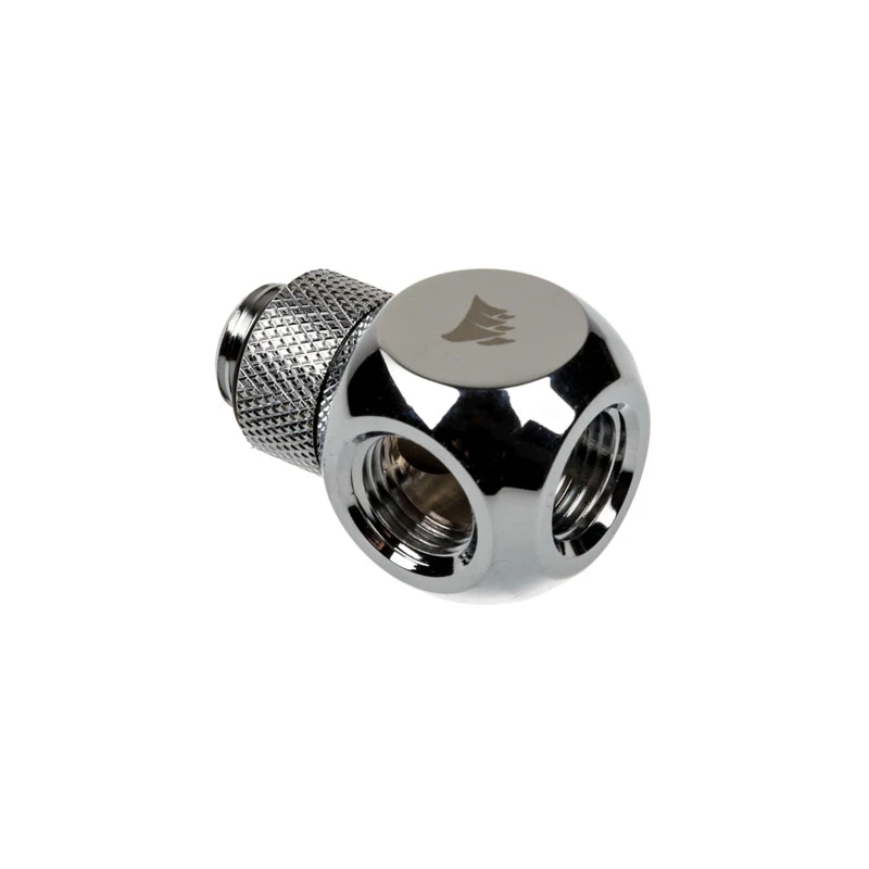 Corsair Hydro X Series XF Divisor en Y giratorio G1/4 macho a 2x G1/4 hembra - Plata cromado