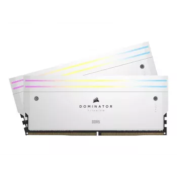 Corsair Dominator Titanium RGB 32GB (2x16GB) DDR5-6400 CL32 kit de memoria, blanco