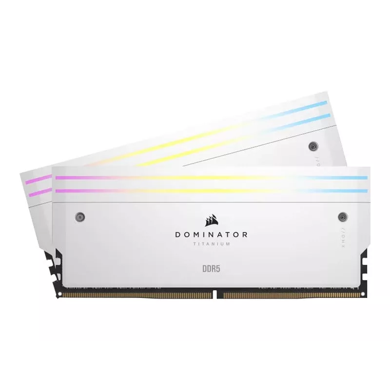 Corsair Dominator Titanium RGB 32GB (2x16GB) DDR5-6400 CL32 kit de memoria, blanco