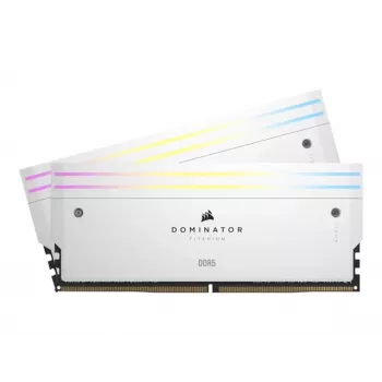 Corsair Dominator Titanium RGB 32GB (2x16GB) DDR5-6400 CL32 kit de memoria, blanco