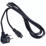 CP NB-10A Cable de alimentación Euro 3-Pin C5 IEC 3m Hybrid Standard C/E/F CEE 7/7 Negro