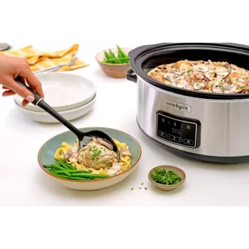 Olla de cocción lenta Crock-Pot CSC112X 6,5 litros (plateada)