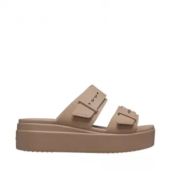 Crocs Brooklyn Low Mujer Beige Sandalias de plataforma 207431 2Q9 Talla 38-39