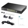 Cudy GS1018PS2 Switch Gigabit PoE+ de 16 puertos con 2 puertos uplink y 2 ranuras SFP 200W