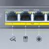 CUDY POE40 Switch/extensor PoE de 4 puertos con 1 uplink, 802.3af/at, extensión 250m, carcasa metálica