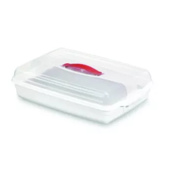 CURVER Fiambrera rectangular para tartas 45x29,5x11,1 cm Blanco
