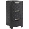 CURVER Infinity Estantería reciclada con 3 cajones, 3x14L, Marrón oscuro