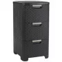 CURVER Infinity Estantería reciclada con 3 cajones, 3x14L, Marrón oscuro