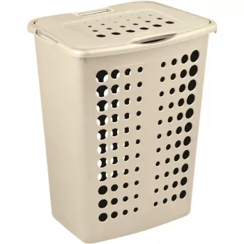 Curver Victor Cesto de ropa 40L, Crema, 39,7 x 29,9 x 50 cm