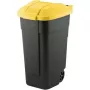 CURVER Cubo de basura Negro 110L / Tapa amarilla