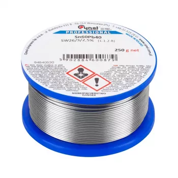 CYNEL ROLLO DE ESTAÑO 2,5 mm 250 g Sn60Pb40 hilo de soldadura con núcleo de colofonia