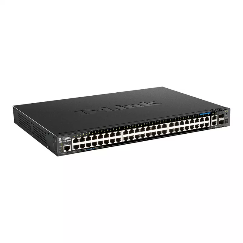 D-Link DGS-1520-52MP switch gestionado Gigabit PoE+ de 52 puertos con 4 uplinks SFP+ 10G, montaje en rack