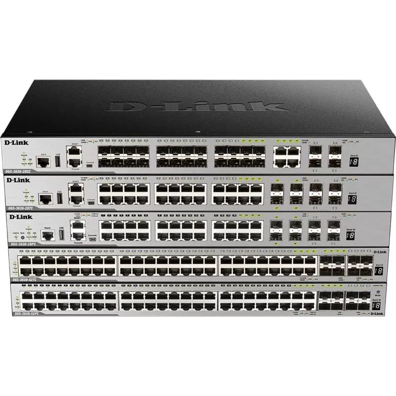 D-Link DGS-3630-52TC switch gestionado apilable L3 - 48x Gigabit + 4x 10G SFP+, montaje en rack