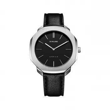 D1 Milano SSLL01 Reloj de pulsera de cuarzo Ultra Thin 36 mm para hombre - acero inoxidable plateado