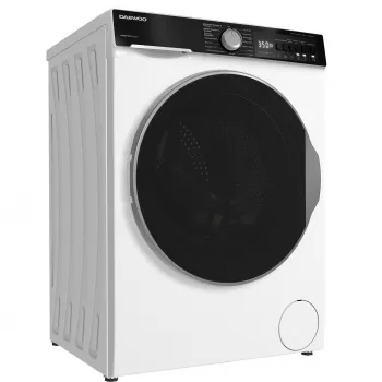 DAEWOO WD-FC85514W1A-DE Lavadora de carga frontal, 8 kg, 1400 rpm, blanco/negro