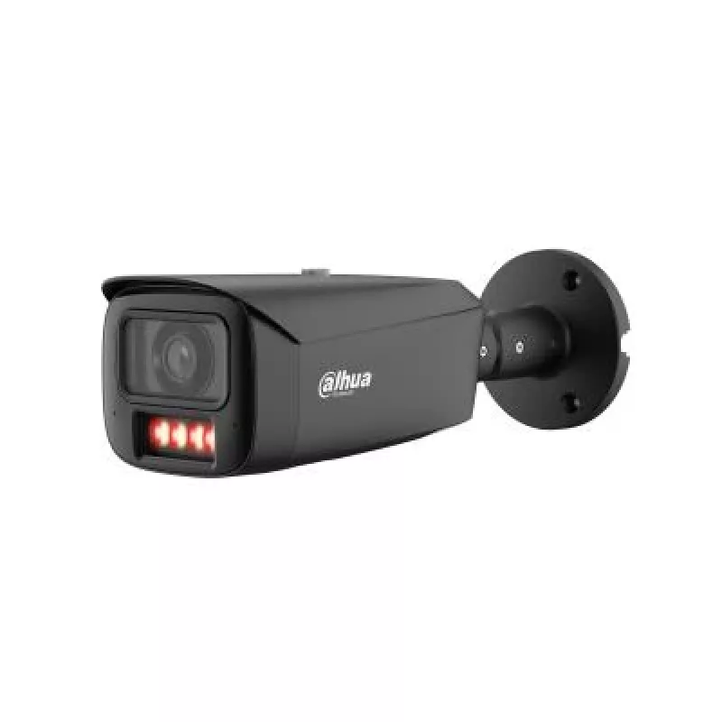 DAHUA Cámara IP tipo bullet 6MP con luz cálida, Active Deterrence, objetivo de 3,6mm, IP67, negra