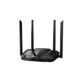 DAHUA AC12 Router Wi-Fi AC1200 de doble banda Gigabit, Wi-Fi 5, 4x LAN, negro