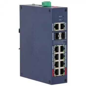 DAHUA CHS4212-8GT-110 Switch Industrial PoE gestionado, 8 puertos Gigabit + 2 SFP, 110W