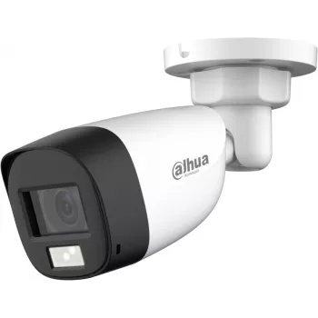 Cámara de vigilancia exterior tipo bala Dahua HAC-HFW1200CL-IL-A-0280B-S6 2MP Full HD con distancia focal fija de 2,8 mm