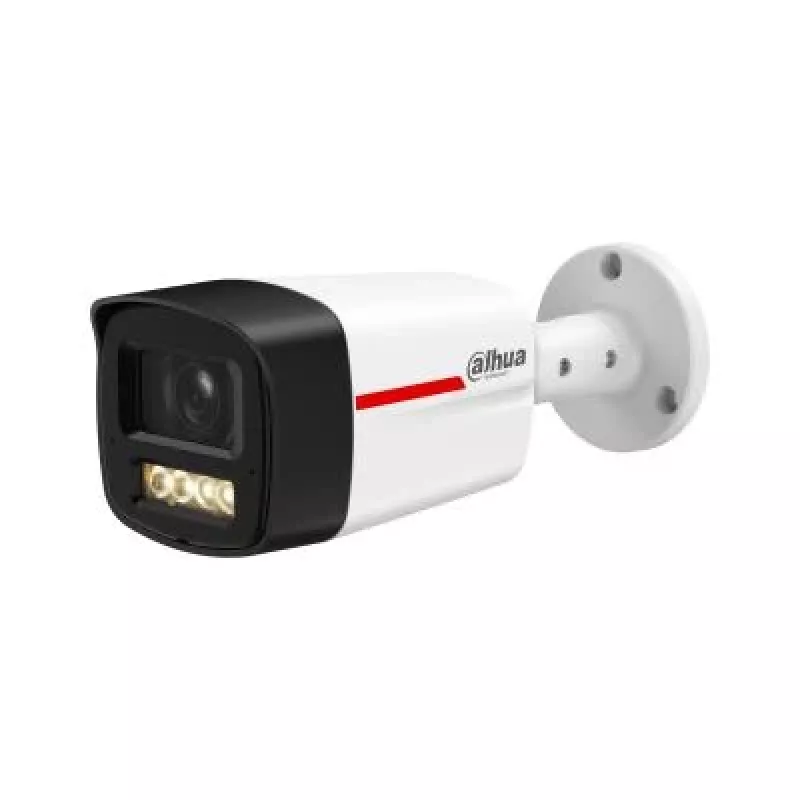 DAHUA IPC-HFW2449TL-S-LED-0280B-PROX WizSense WizColor X Cámara IP Bullet 4MP con Objetivo de 2.8mm, Visión Nocturna a Todo Color, Micrófono Integrado, PoE, IP67
