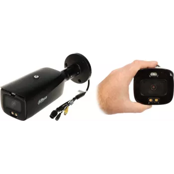DAHUA IPC-HFW3849T1-AS-PV-0360B-S5 Cámara IP Bullet 8MP Full-Color Active Deterrence con objetivo de 3,6mm, luz cálida, sirena, AI Perimeter Protection, IP67, 12V DC/PoE